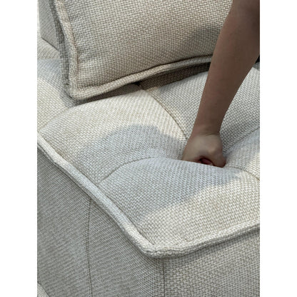 Beige Chenille 3-piece Modular Sofa Set