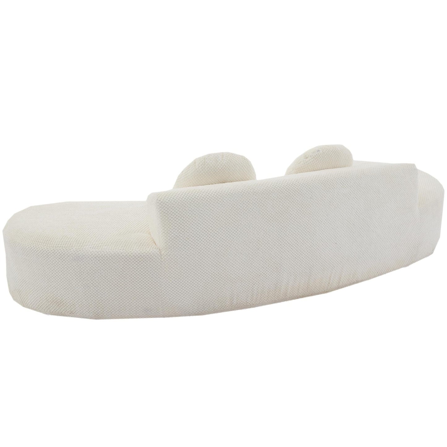 Beige Corduroy Cloud Sofa with Pillows