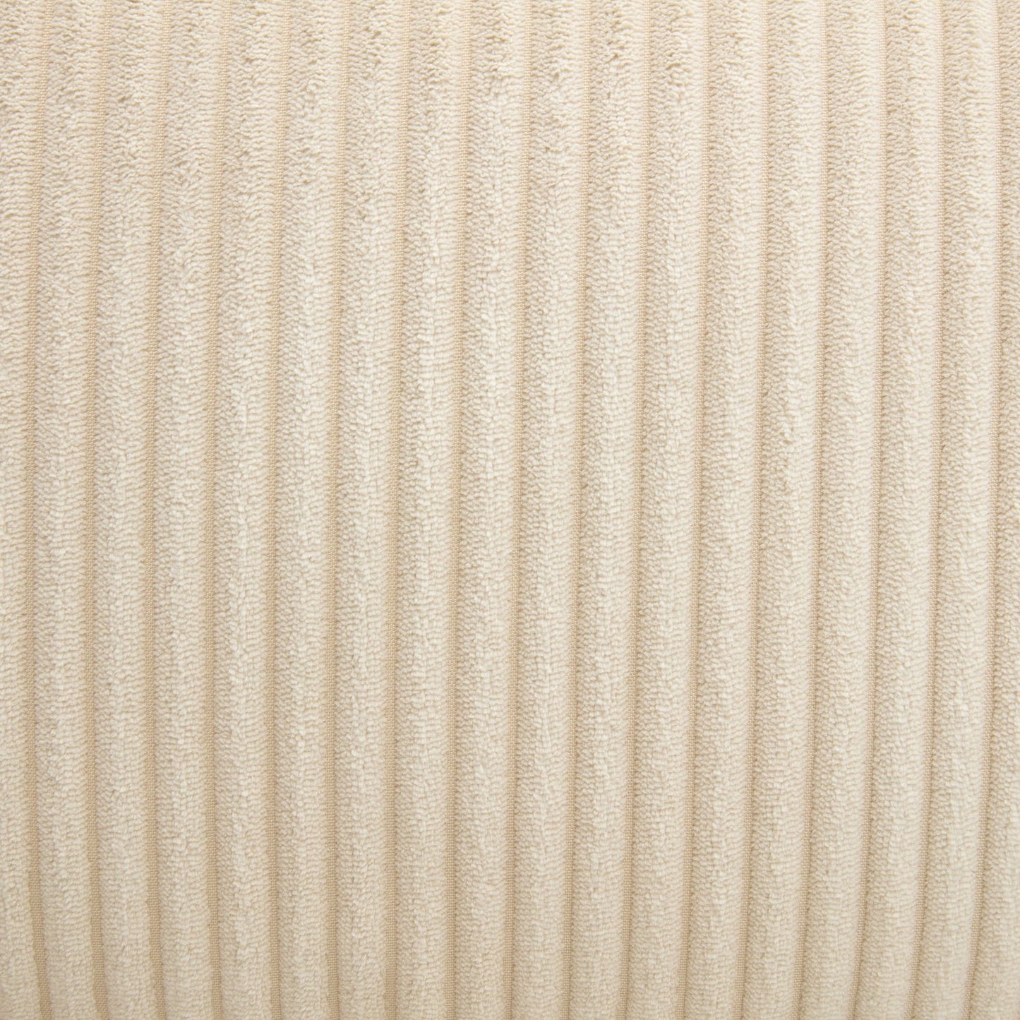 Beige Corduroy Upholstered 3-seater Sofa with Removable Cushions
