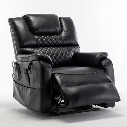 Beige Electric Lift Recliner for Seniors with OKIN Motor, 180° Full Recline, Wide Seating, and Side Storage Pockets