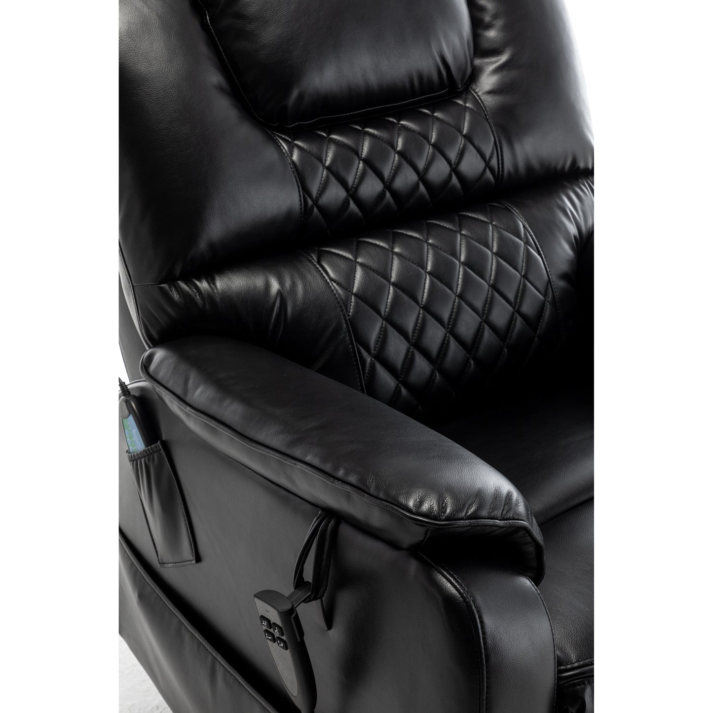 Beige Electric Lift Recliner for Seniors with OKIN Motor, 180° Full Recline, Wide Seating, and Side Storage Pockets