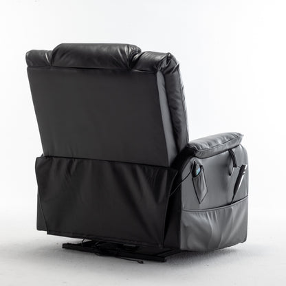 Beige Electric Lift Recliner for Seniors with OKIN Motor, 180° Full Recline, Wide Seating, and Side Storage Pockets