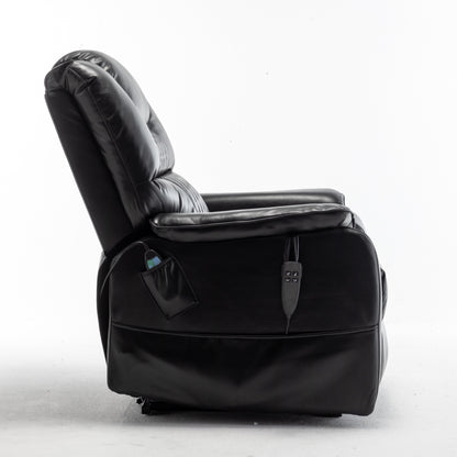 Beige Electric Lift Recliner for Seniors with OKIN Motor, 180° Full Recline, Wide Seating, and Side Storage Pockets