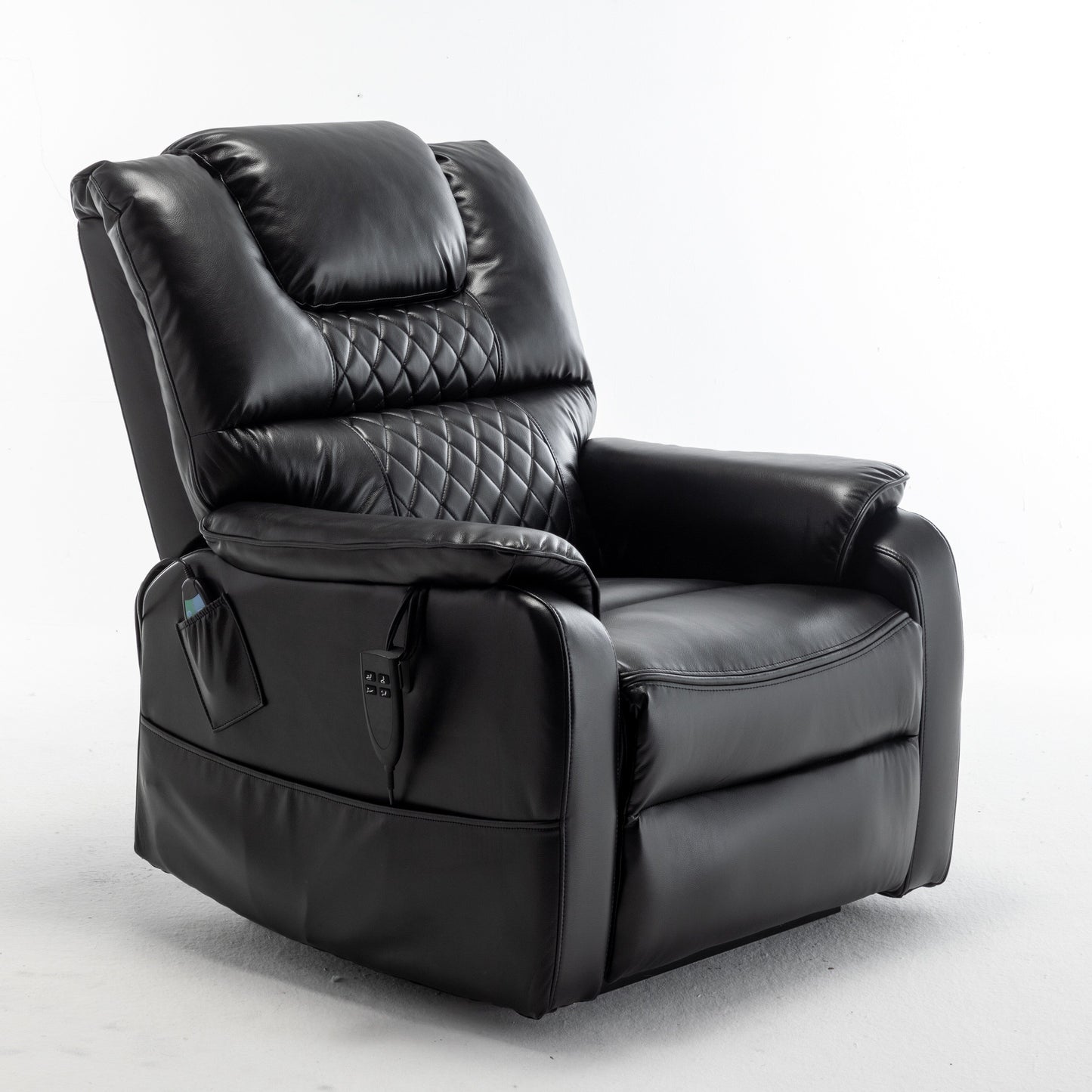 Beige Oversized Electric Recliner with OKIN Motor, 180° Lay Flat Lift, Extra-Wide Seat, and Storage Pockets