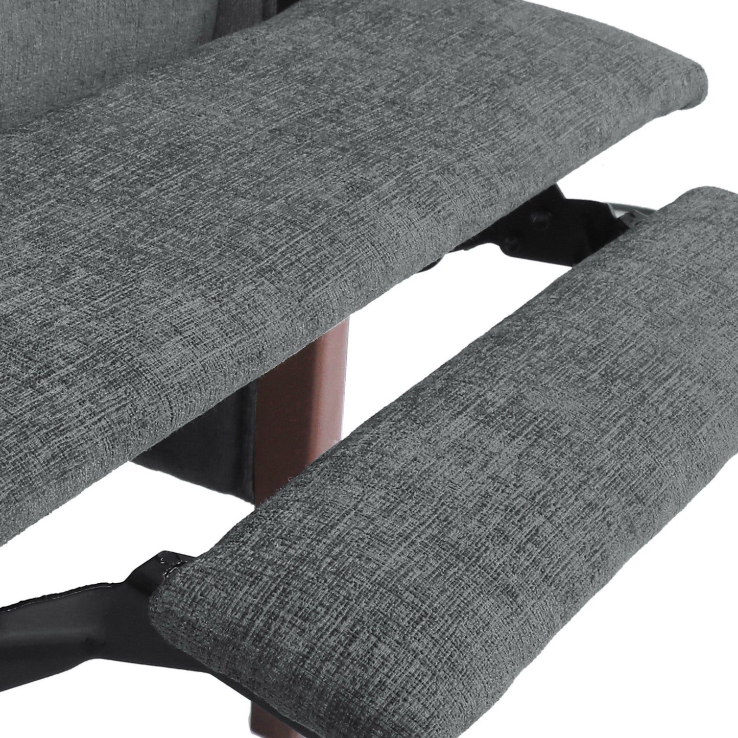 Birch Wood Push?Back Recliner Chair with Channel Stitching