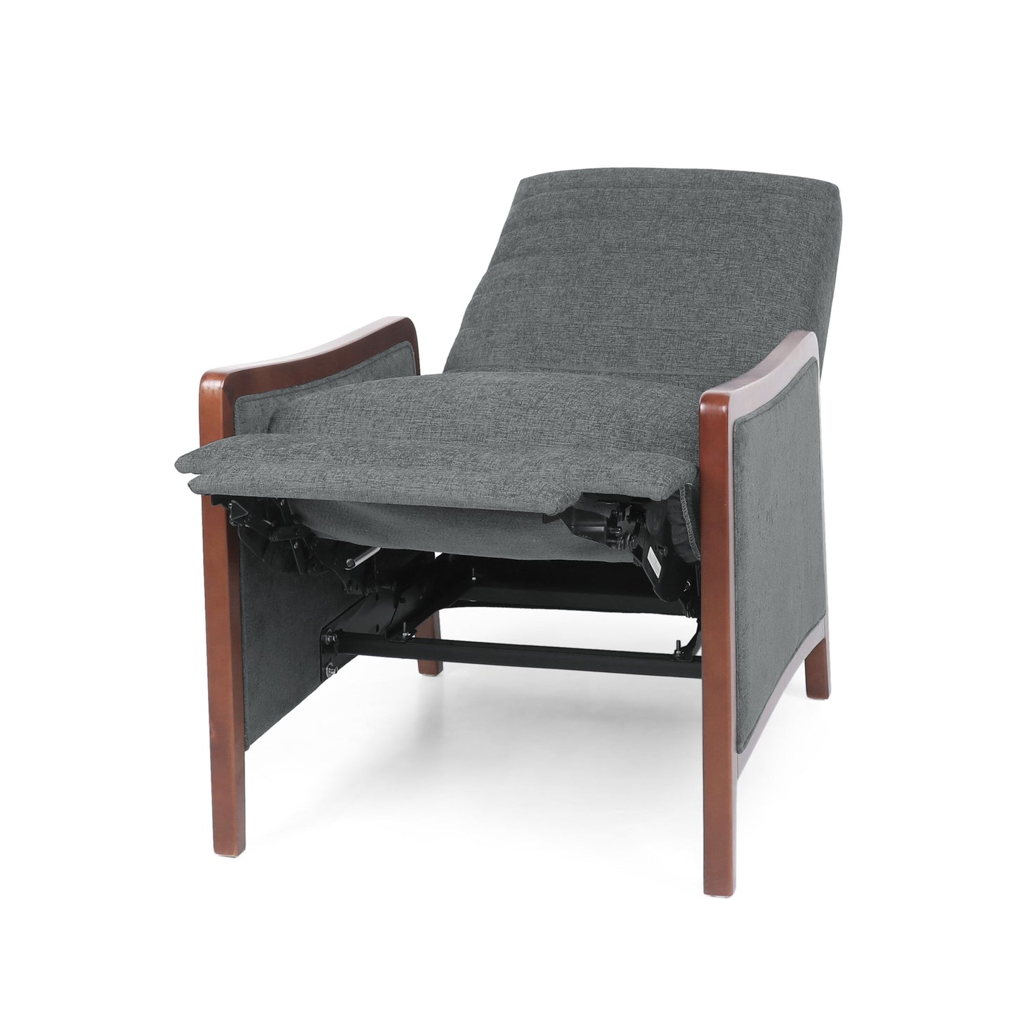 Birch Wood Push?Back Recliner Chair with Channel Stitching