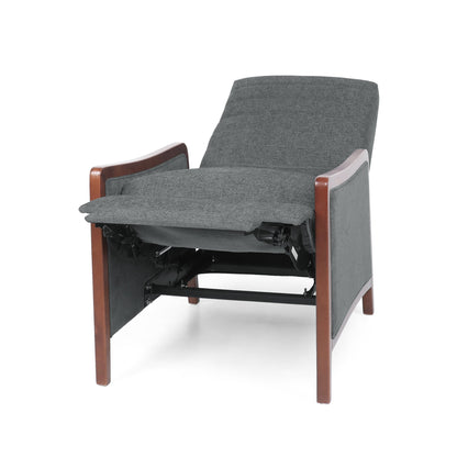 Birch Wood Push?Back Recliner Chair with Channel Stitching