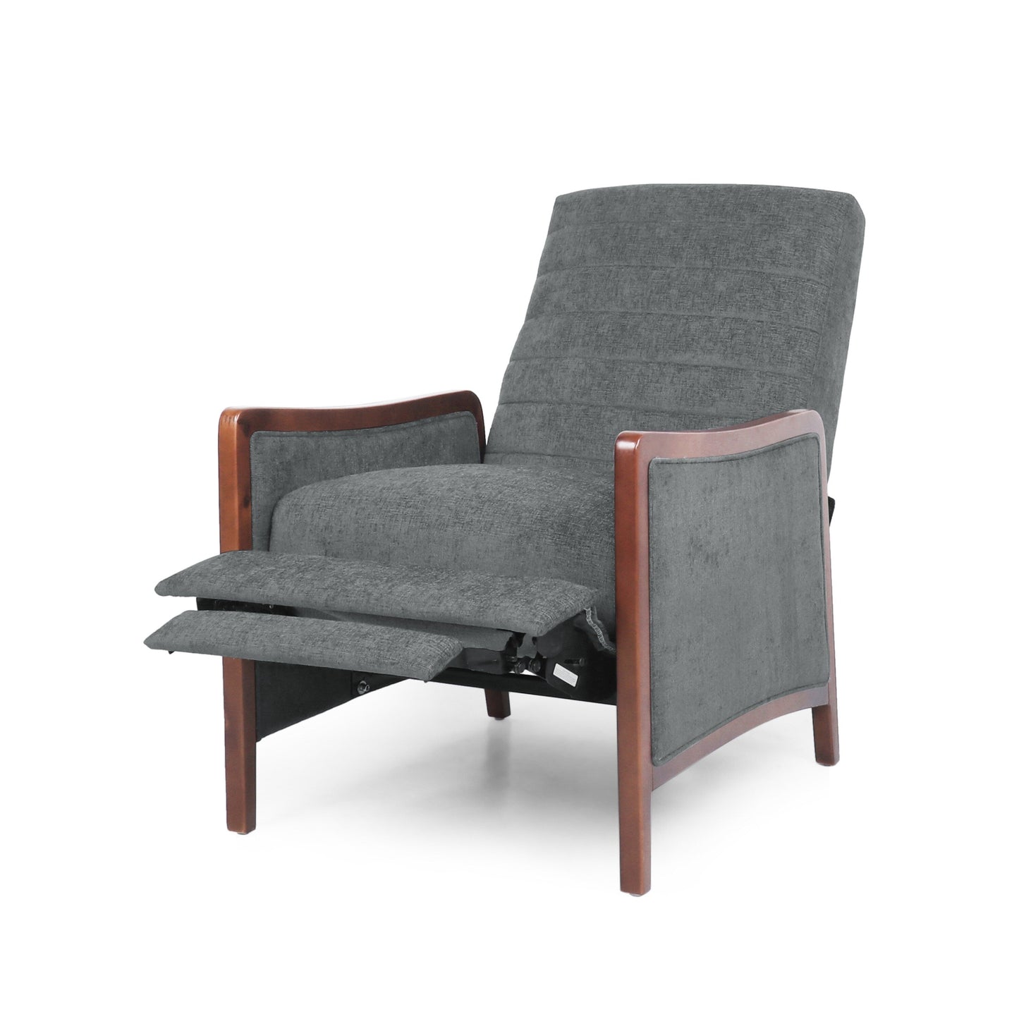Birch Wood Push?Back Recliner Chair with Channel Stitching