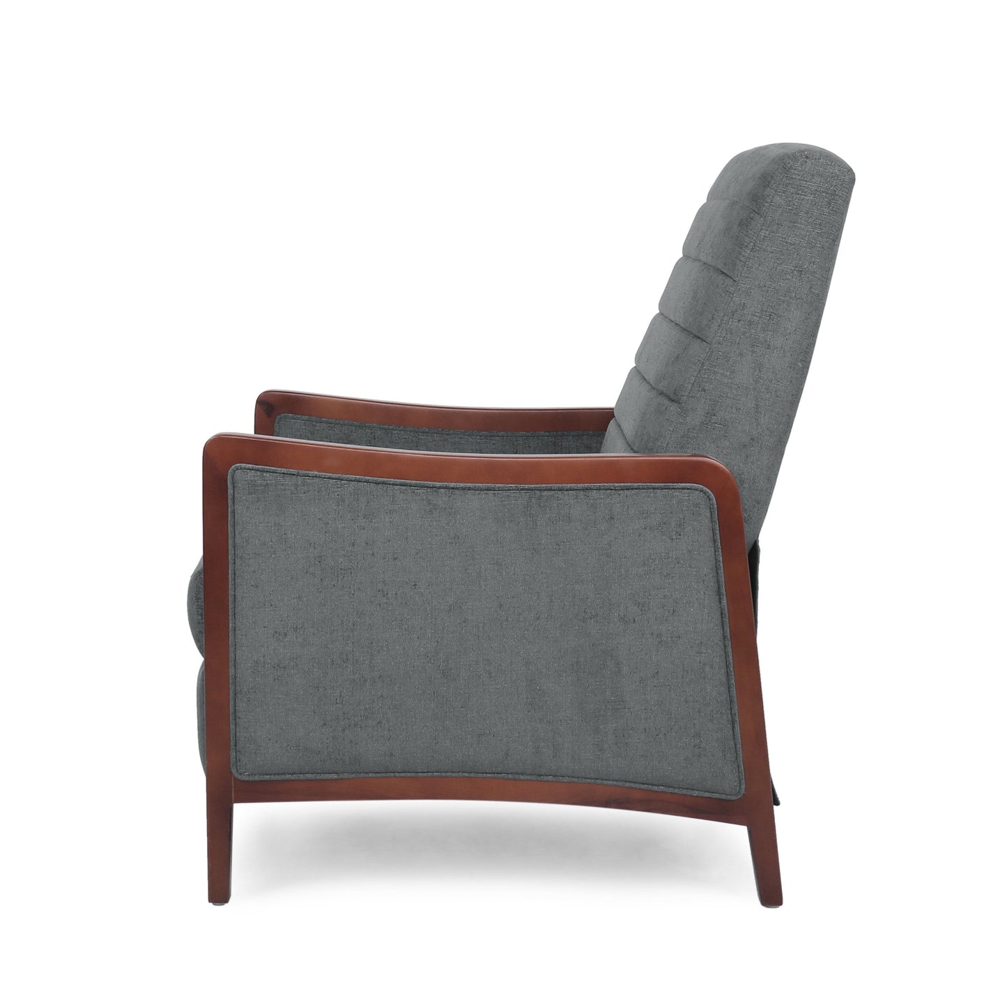 Birch Wood Push?Back Recliner Chair with Channel Stitching