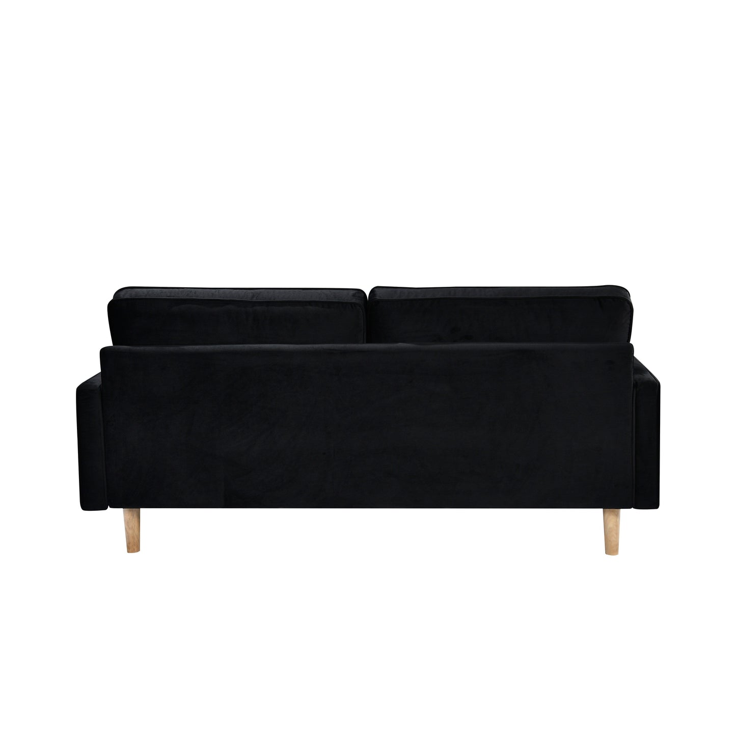 Black 3-seater Sofa with Cotton Cushion