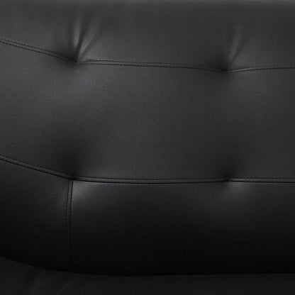 Black Faux leather 1 Seat Living Room Sofa