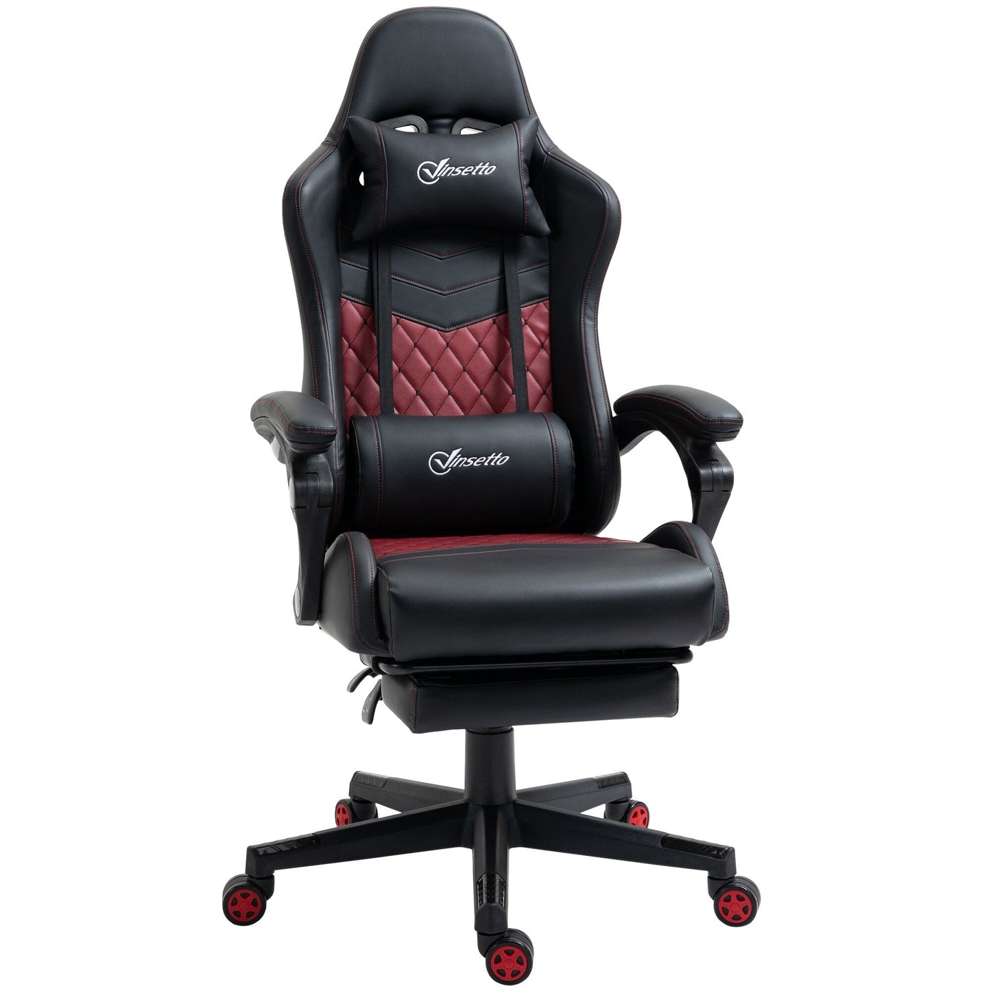 Black PU Leather 360Â° Swivel Racing Gaming Recliner with Footrest, Headrest, Lumbar Support, Adjustable Height