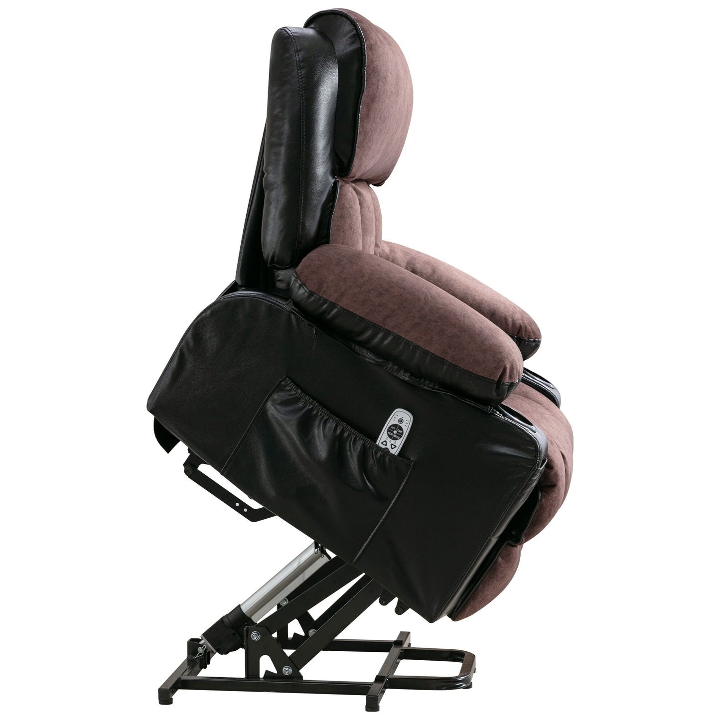 Black Power Lift Recliner with Massage, Heat & PU Leather