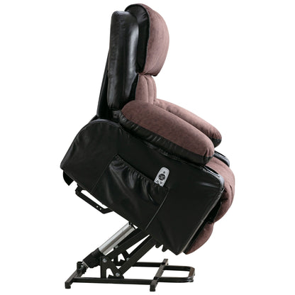 Black Power Lift Recliner with Massage, Heat & PU Leather