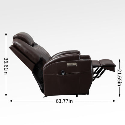 Black Power Lift Recliner with Vibration Massage, Lumbar Heat, and Cup Holders