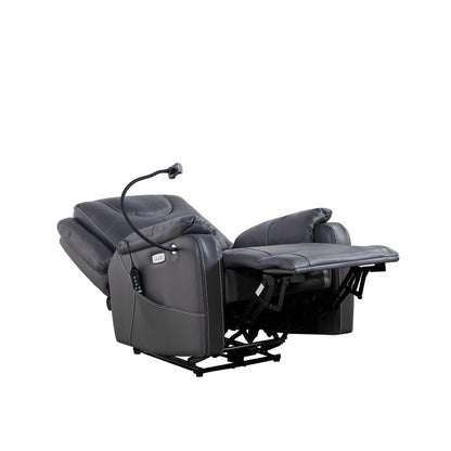 Black Power Recliner Chair with 139Â° Reclining Angle, Massage and Heating, USB Ports, Phone Holder, and Side Storage
