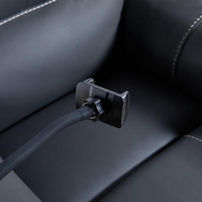 Black Power Recliner with Massage, Heat & USB Ports