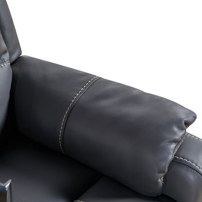 Black Power Recliner with Massage, Heat & USB Ports