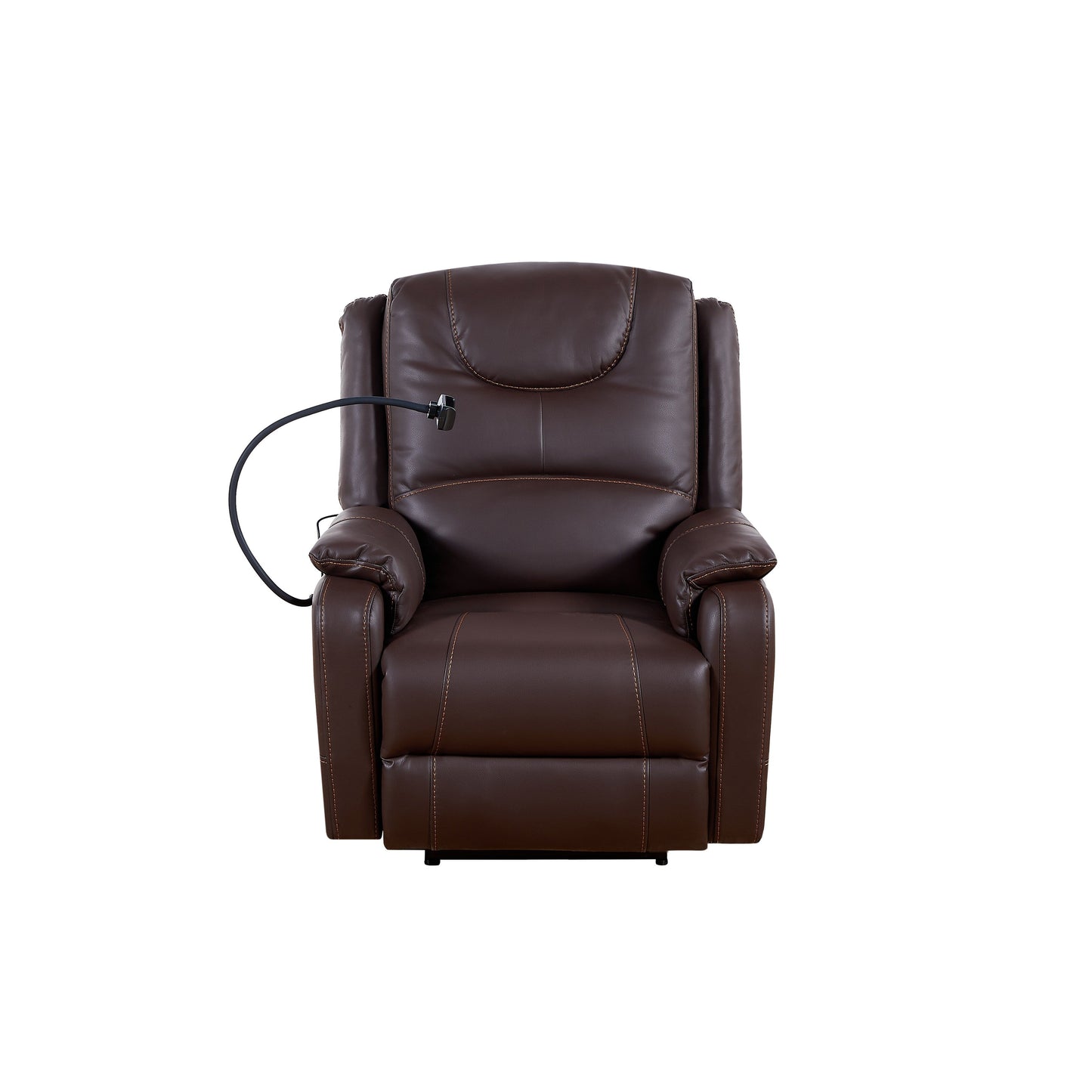 Black Power Recliner with Massage, Heat & USB Ports