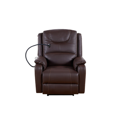 Black Power Recliner with Massage, Heat & USB Ports