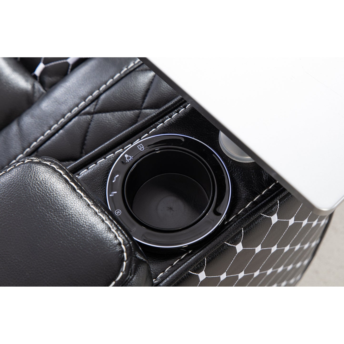 Black Power Zero Gravity Recliner with Storage Armrest, Cup Holder, Laptop Table, Phone Holder, Reading Light, USB Port