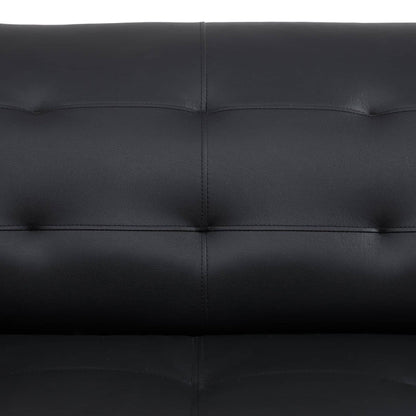 Black & White Faux leather 1 Seat Living Room Sofa