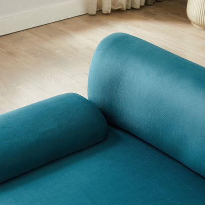 Blue 105 Large 3-Seater Modular Sectional Sofa with Movable Ottoman and Deep Seating