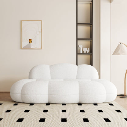 Boucle Upholstered Cloud Sofa Modern Frameless Floor Couch