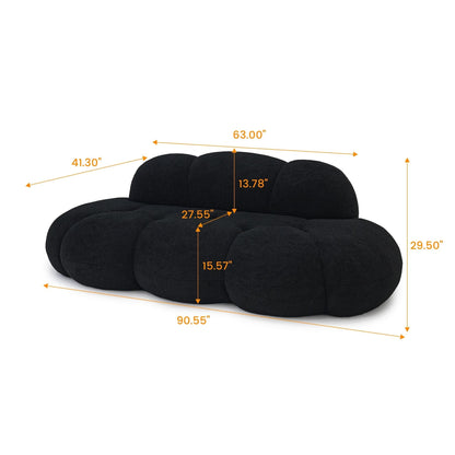 Boucle Upholstered Cloud Sofa Modern Frameless Floor Couch