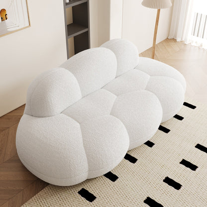Boucle Upholstered Cloud Sofa Modern Frameless Floor Couch