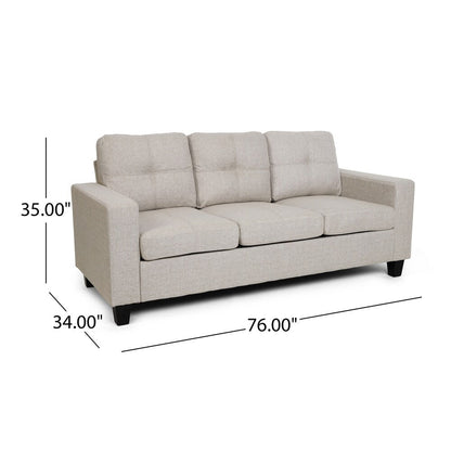 Bowden Polyester Three-seater Sofa by Christopher Knight Home