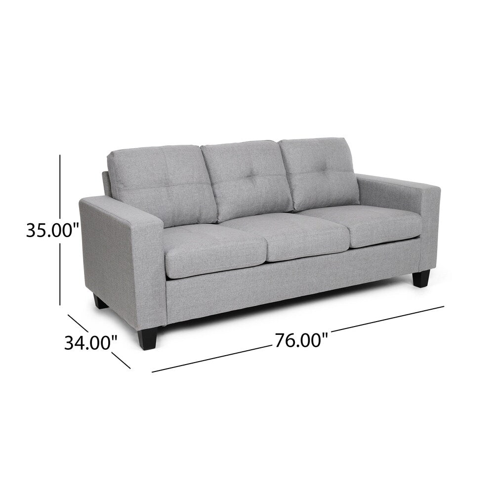 Bowden Polyester Three-seater Sofa by Christopher Knight Home