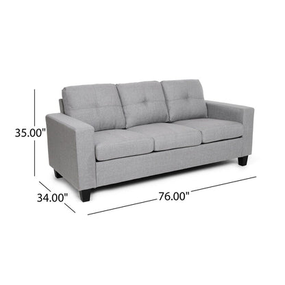 Bowden Polyester Three-seater Sofa by Christopher Knight Home