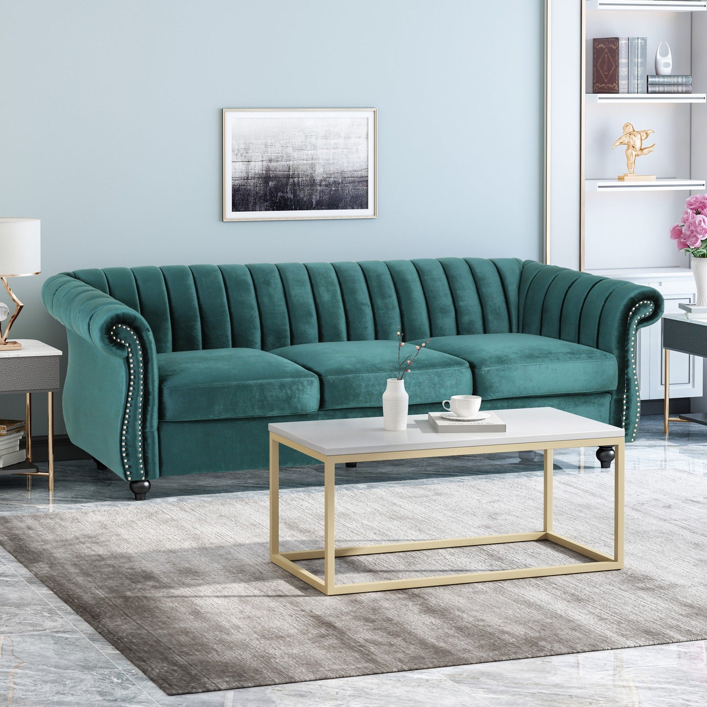 Bowie Glam Velvet Sofa by Christopher Knight Home