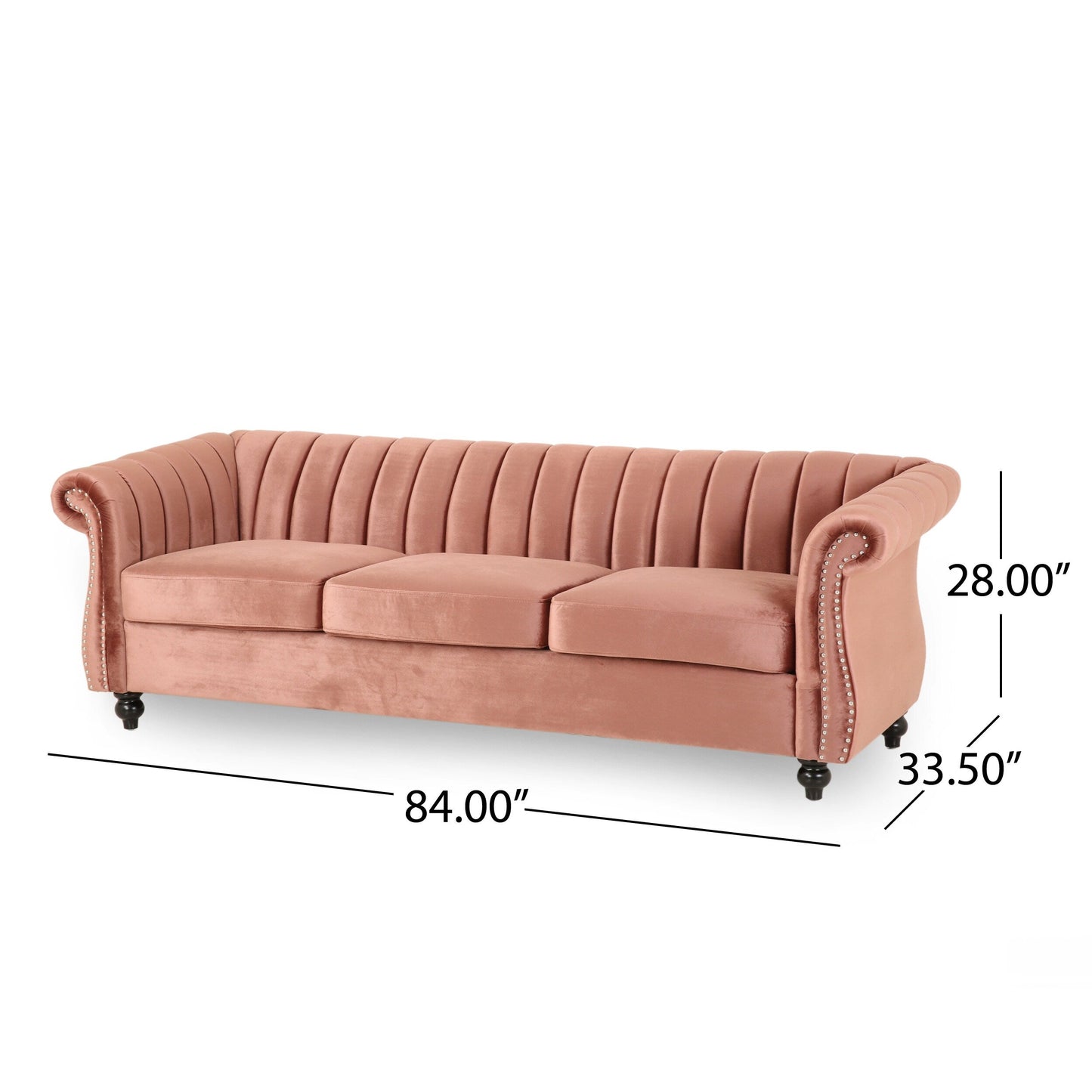 Bowie Glam Velvet Sofa by Christopher Knight Home
