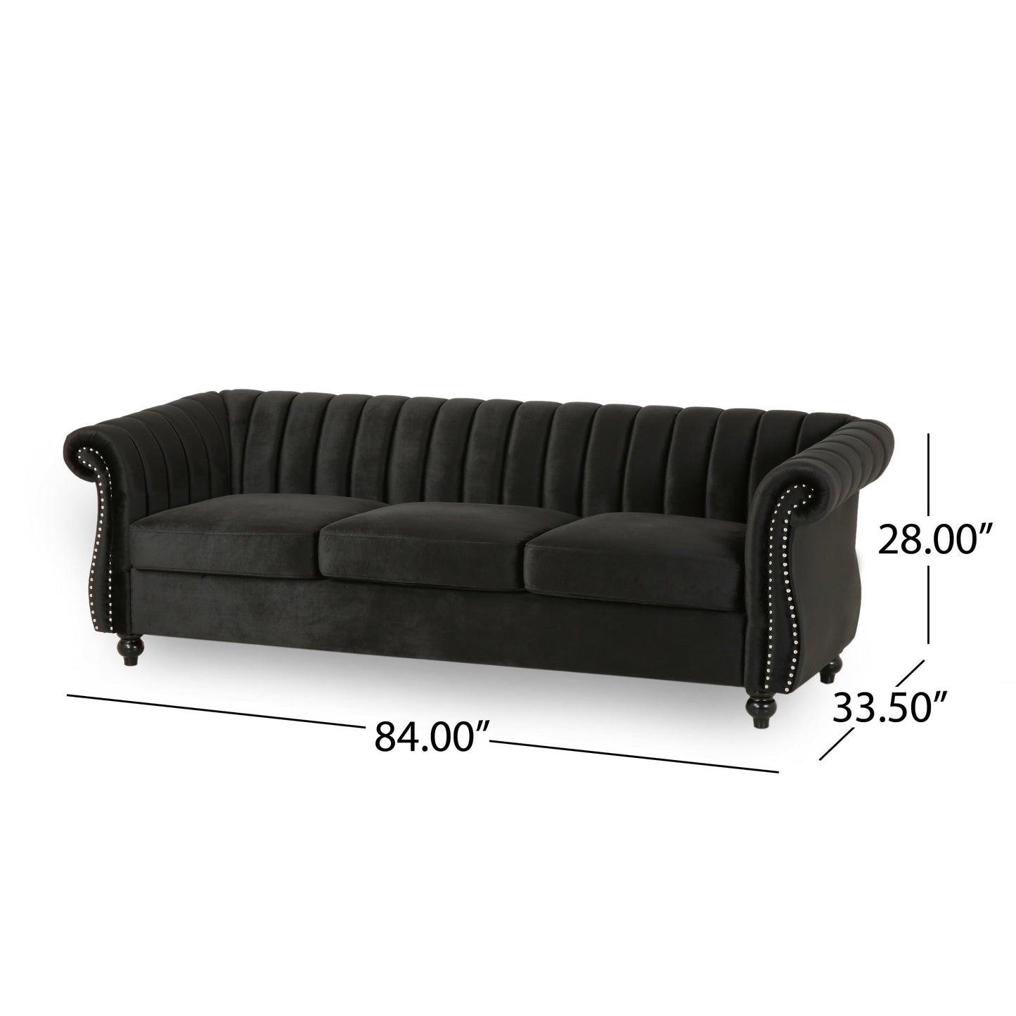 Bowie Glam Velvet Sofa by Christopher Knight Home