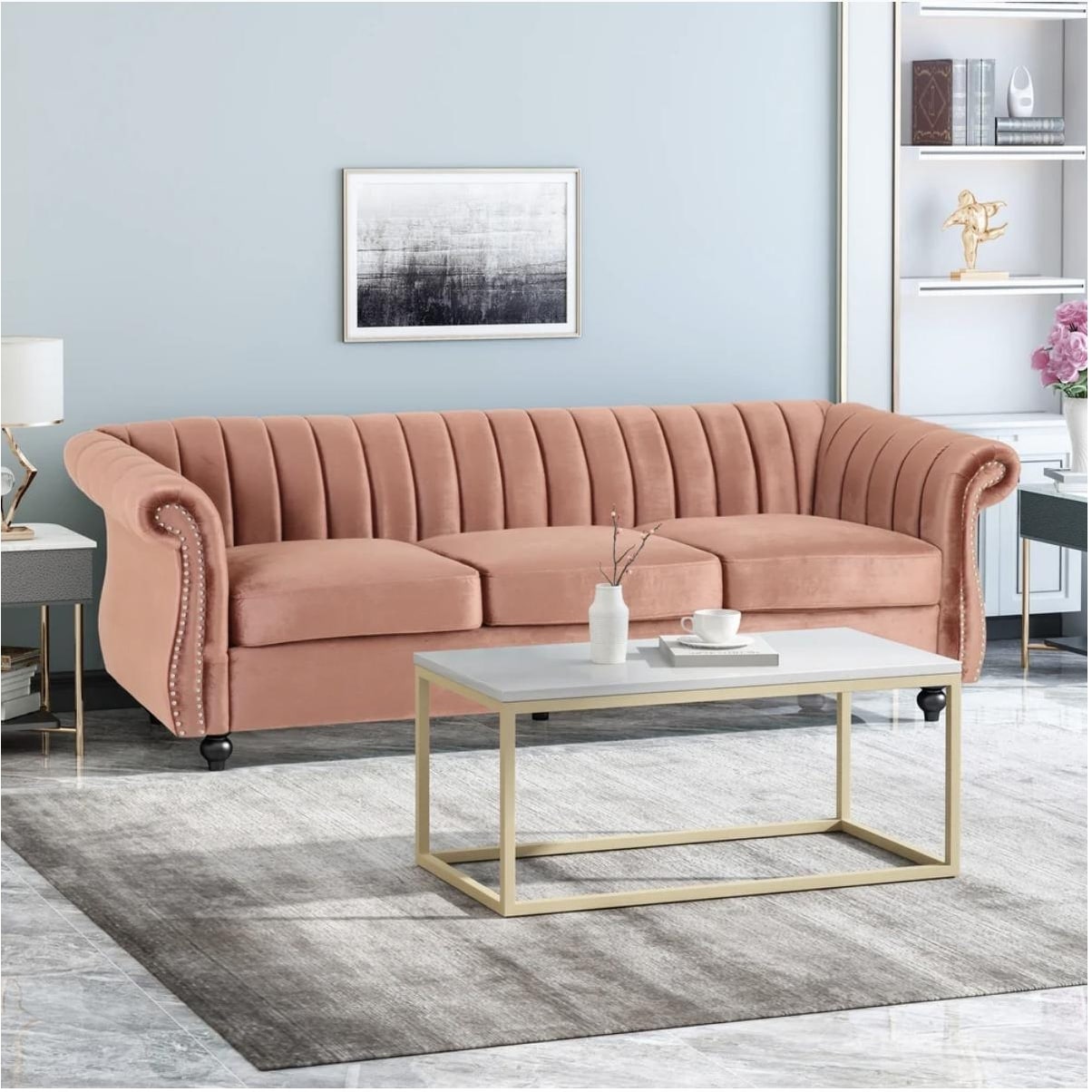 Bowie Glam Velvet Sofa by Christopher Knight Home