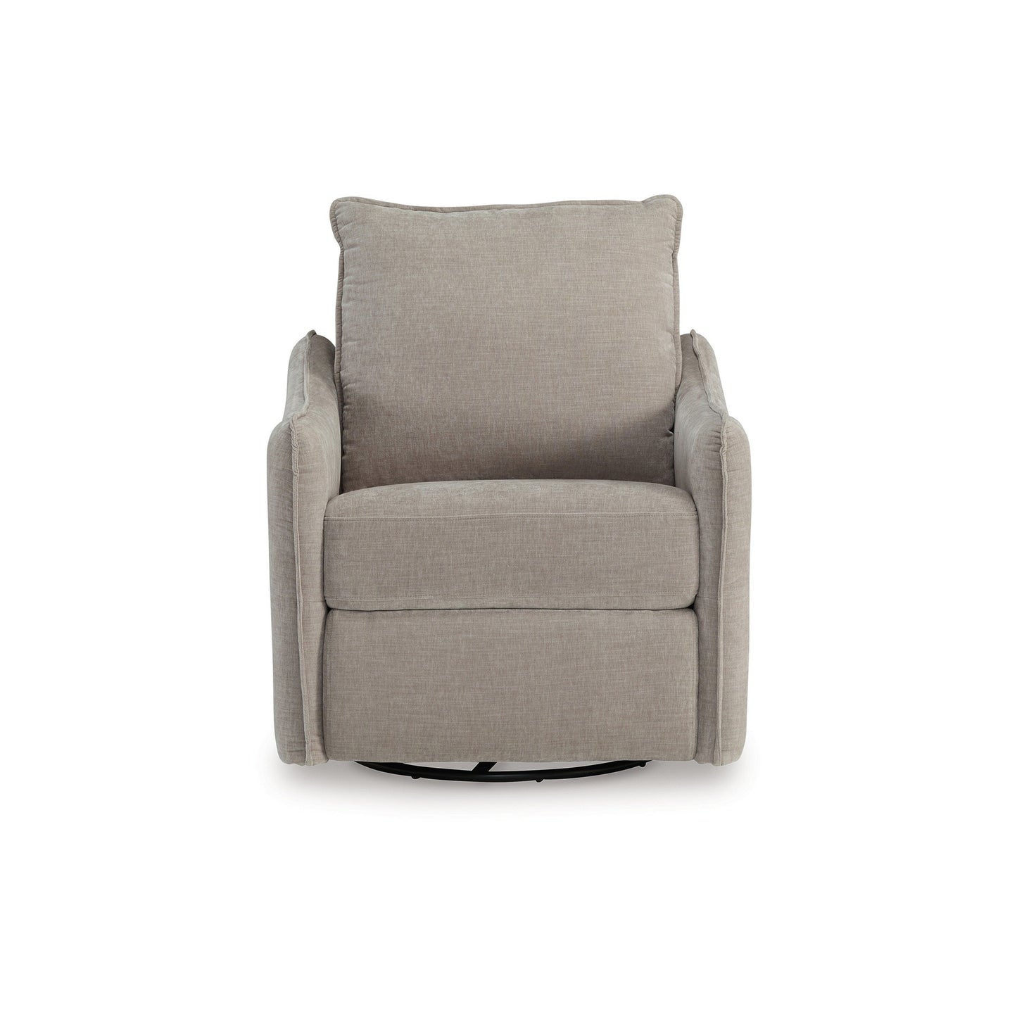 Bradley Swivel Power Recliner Chair, Gray Polyester, Pillow Back