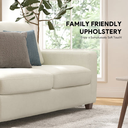 CO-Z 86.6 Upholstered Sofa Couch for Living Room 3-Seater Sofa