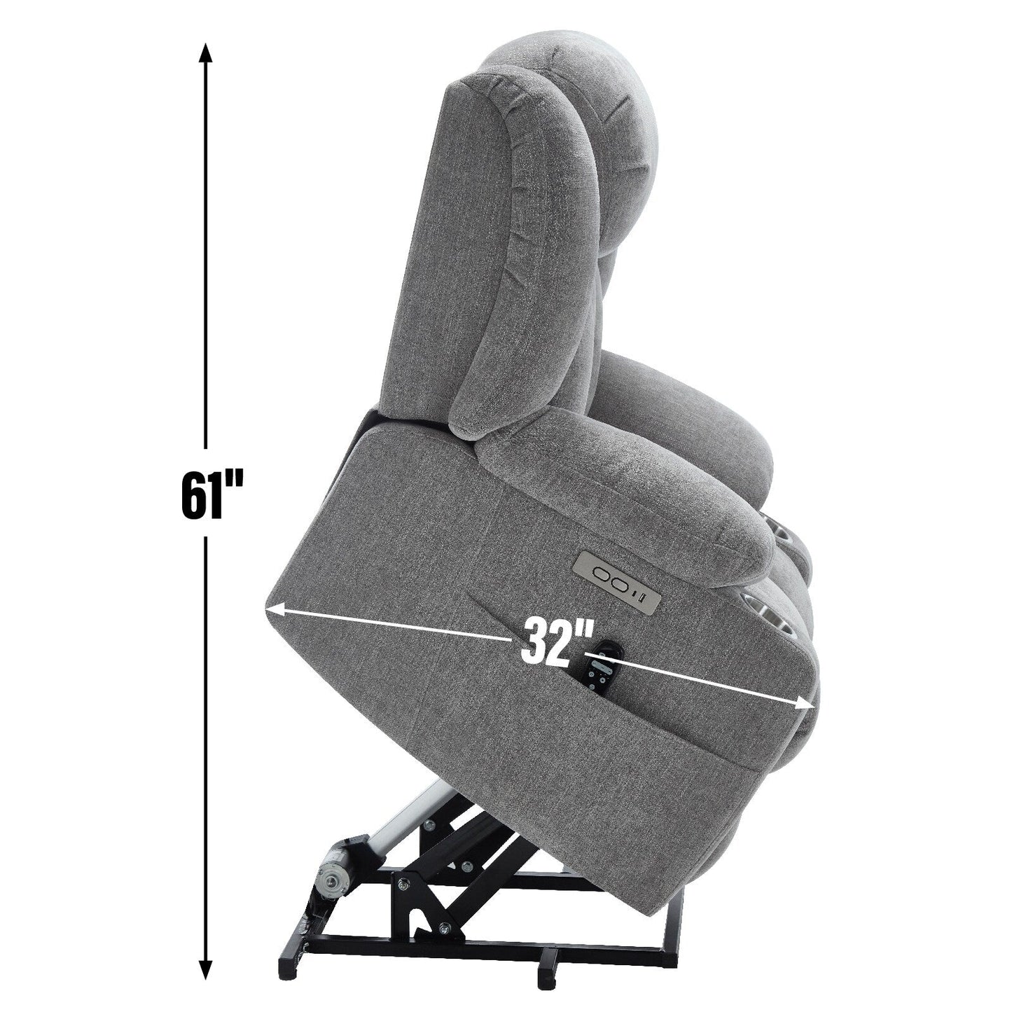 Chenille Power Lift Recliner Chair