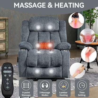 Chenille Power Lift Recliner Chair