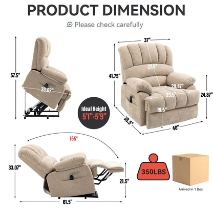 Chenille Power Lift Recliner Chair