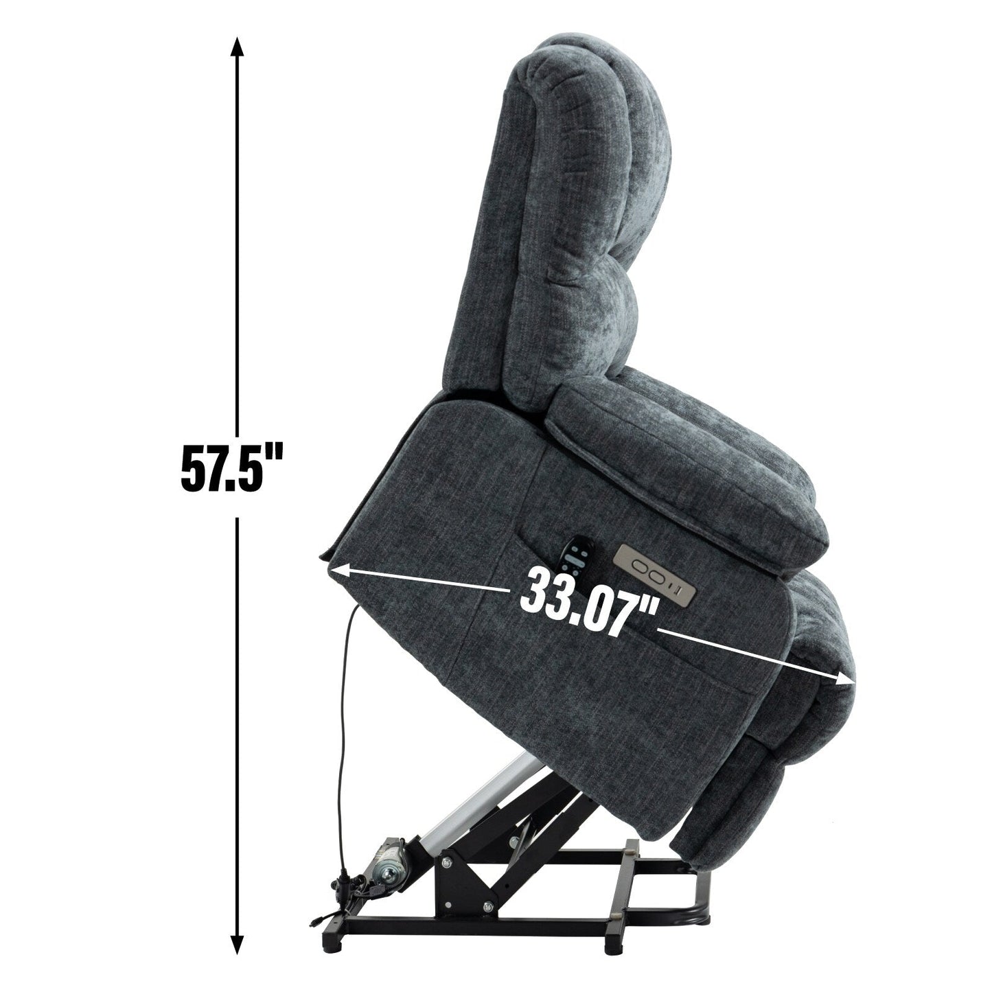Chenille Power Lift Recliner Chair
