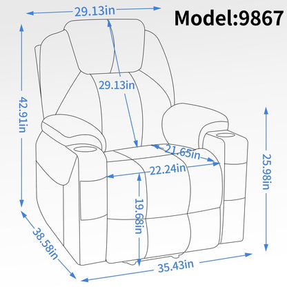 Chenille Power Lift Recliner Chair