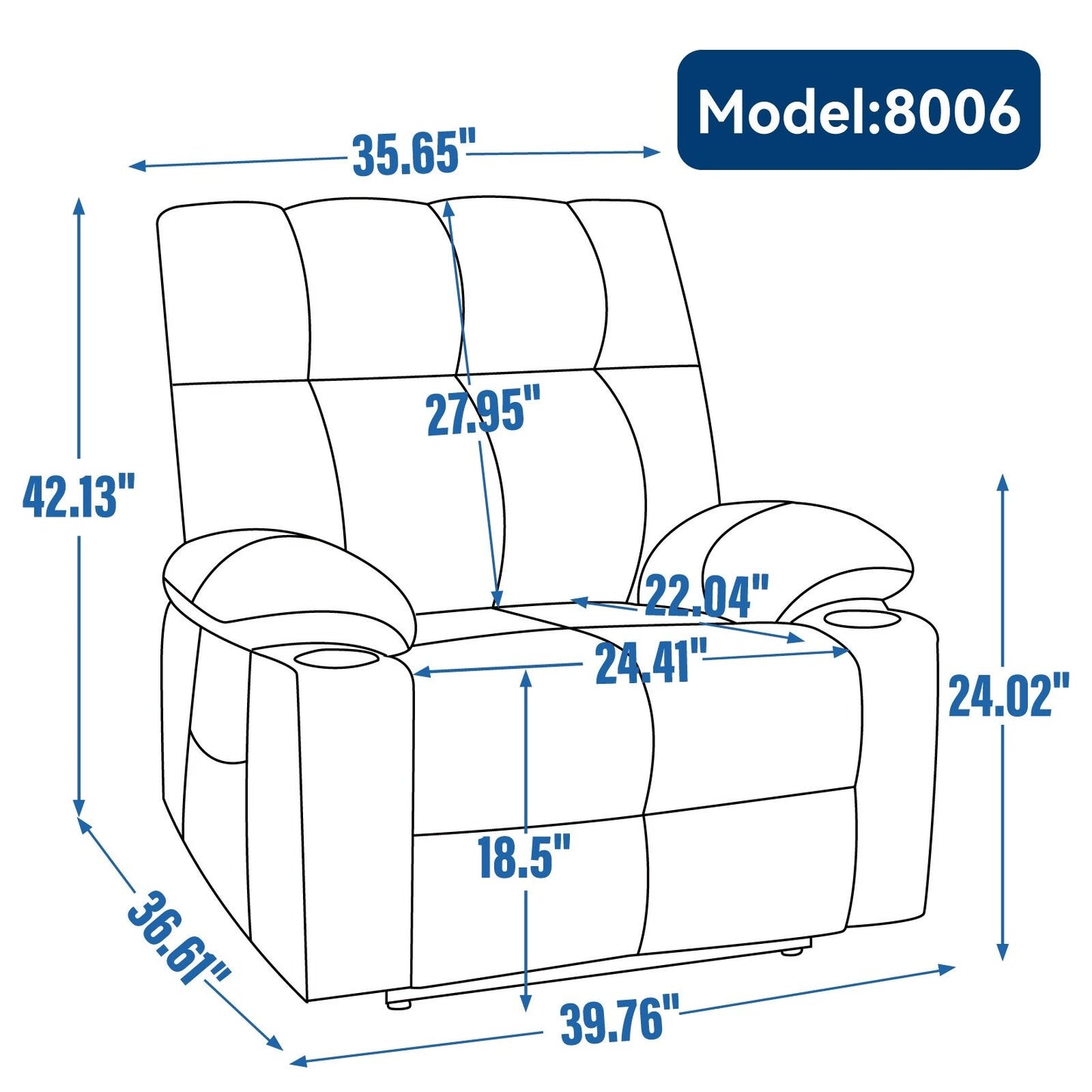 Chenille Power Lift Recliner Chair