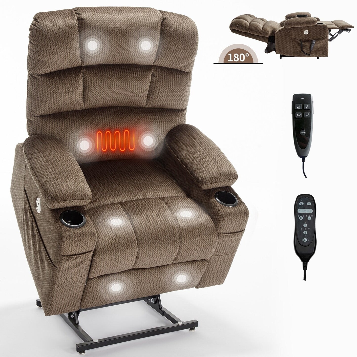 Chenille Power Lift Recliner Chair