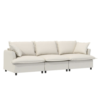 Chenille Sectional Sofa With Ottoman,U Shaped Cloud Sleeper Couch Set With Pillows,Free Combination,5 Seat Modular Upholstered