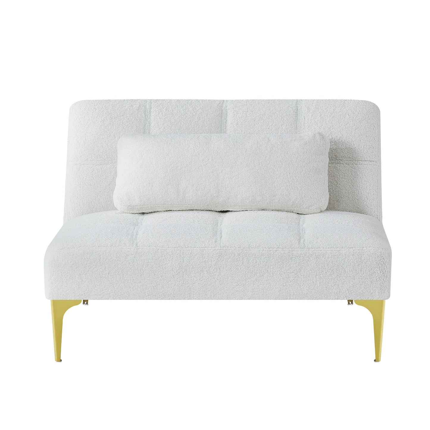 Chenille Single Modular Sofa Bed with Solid Wood Frame for Living Room