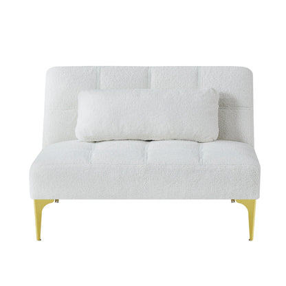 Chenille Single Modular Sofa Bed with Solid Wood Frame for Living Room