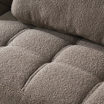 Chenille Single Modular Sofa Bed with Solid Wood Frame for Living Room